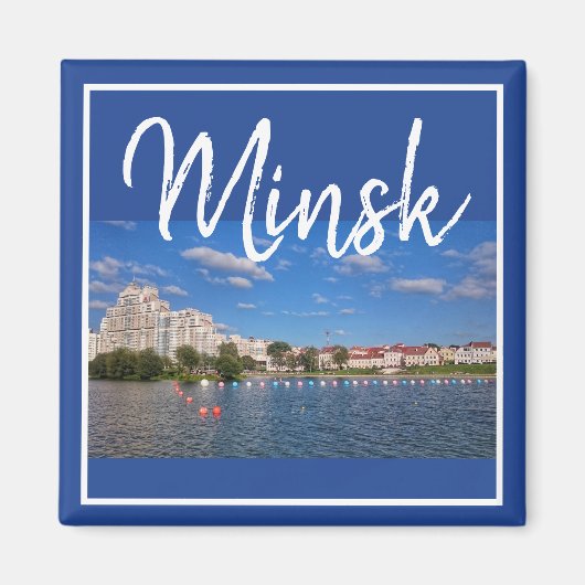 Aimant avec vue de l'architecture de Minsk, Biélor (Devant)