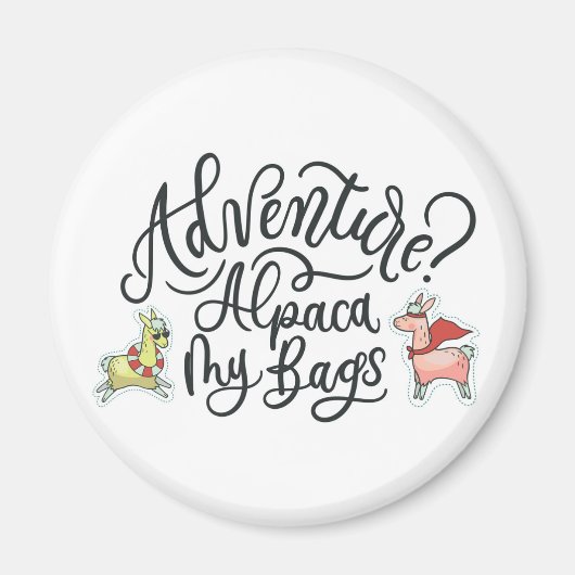 Aimant Aventure ? Alpaca Mes Sacs (Devant)