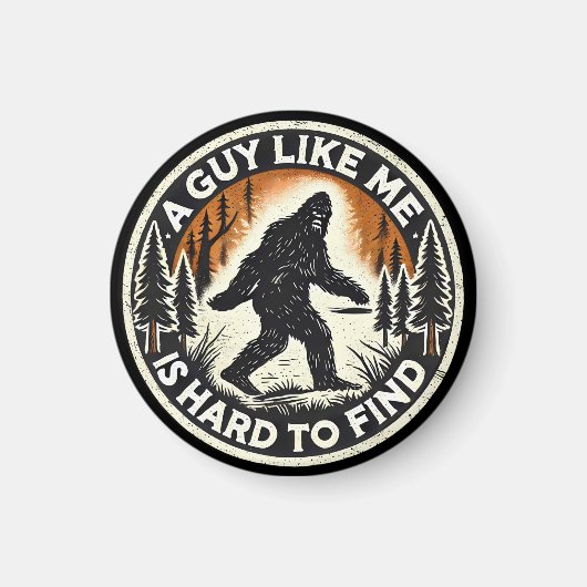 Aimant Aventure dans la forêt de Sasquatch, cryptide Bigf (Devant)