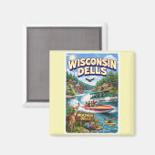 Aimant Aventure dans les Wisconsin Dells – Parcs aquatiqu (Recto/Verso)