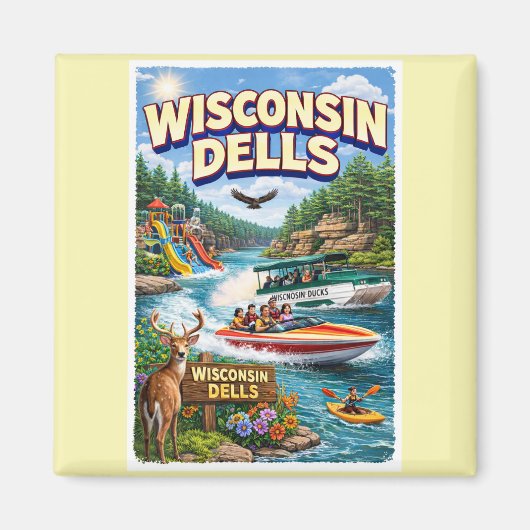 Aimant Aventure dans les Wisconsin Dells – Parcs aquatiqu (Devant)