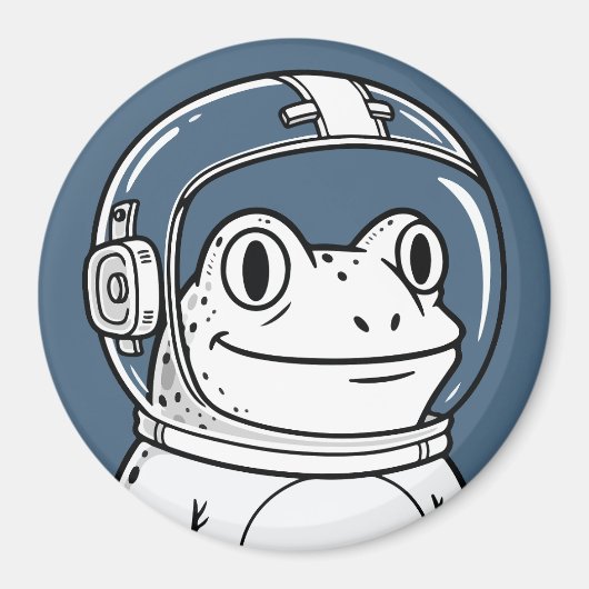 Aimant Aventure spatiale de la grenouille astronaute mign (Devant)