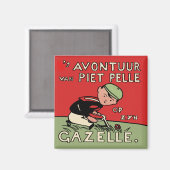 Aimant Aventures à vélo de Piet Pelle (Recto/Verso)