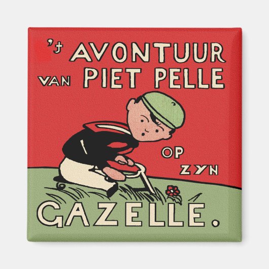 Aimant Aventures à vélo de Piet Pelle (Devant)
