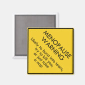 Aimant Avertissement de ménopause (Recto/Verso)