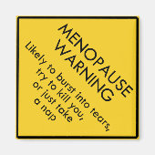 Aimant Avertissement de ménopause (Devant)