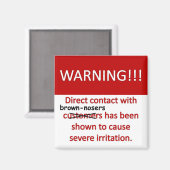 Aimant Avertissement de nez Brown (Recto/Verso)