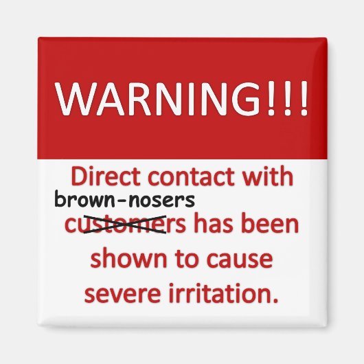 Aimant Avertissement de nez Brown (Devant)