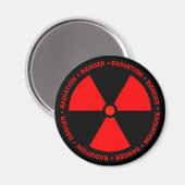 Aimant Avertissement de rayonnement rouge (Recto/Verso)