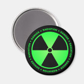 Aimant Avertissement de rayonnement vert (Recto/Verso)