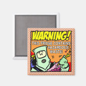 Aimant Avertissement de réfrigérateur ! (Recto/Verso)