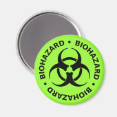 Aimant Avertissement de risque biologique (Recto/Verso)