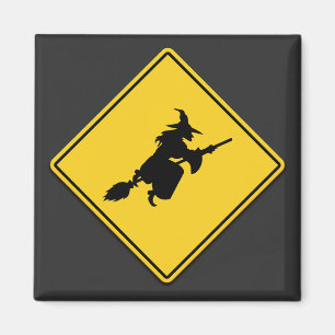 Aimant Avertissement de sorcière Halloween