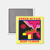 Aimant Avertissement du réfrigérateur de la panne d'élect (Recto/Verso)