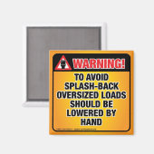 Aimant AVERTISSEMENT - Évitez Les Dos De Salle De Bains (Recto/Verso)