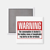 Aimant AVERTISSEMENT : Feu de Feu (Recto/Verso)