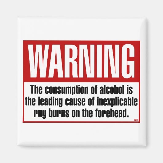 Aimant AVERTISSEMENT : Feu de Feu (Devant)