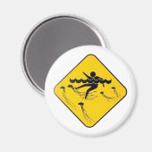 Aimant Avertissement Jellyfish dans le panneau Water-Stre (Recto/Verso)