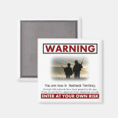 Aimant Avertissement sur le territoire Redneck (Recto/Verso)