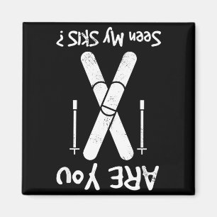 Aimant Avez-vous vu mes skis, ski, skieur