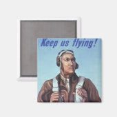 Aimant Aviateurs noirs : Service militaire de combat de 2 (Recto/Verso)