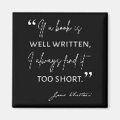 Aimant Avid Reader II - Citation de Jane Austen (Devant)