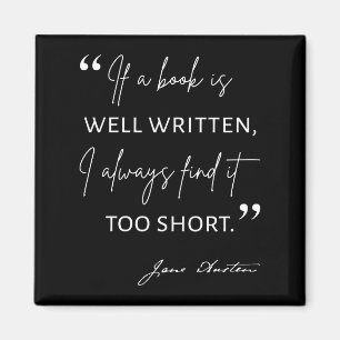Aimant Avid Reader II - Citation Jane Austen
