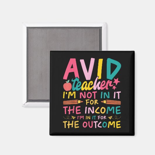 Aimant Avid Teacher Supplies Funny Back To School For Men (Recto/Verso)