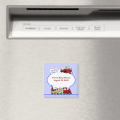 Aimant AVION & Baby shower DE TRAIN Favoriser l'aimant (In Situ (Lave-vaisselle))