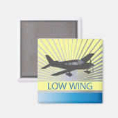 Aimant Avion basse aile (Recto/Verso)