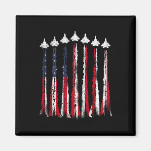 Aimant Avion de chasse Avion Usa Drapeau 4 juillet Patrio