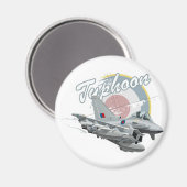 Aimant Avion de chasse caricaturale (Recto/Verso)