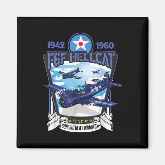 Aimant Avion de chasse F6f Hellcat de la Seconde Guerre m (Devant)