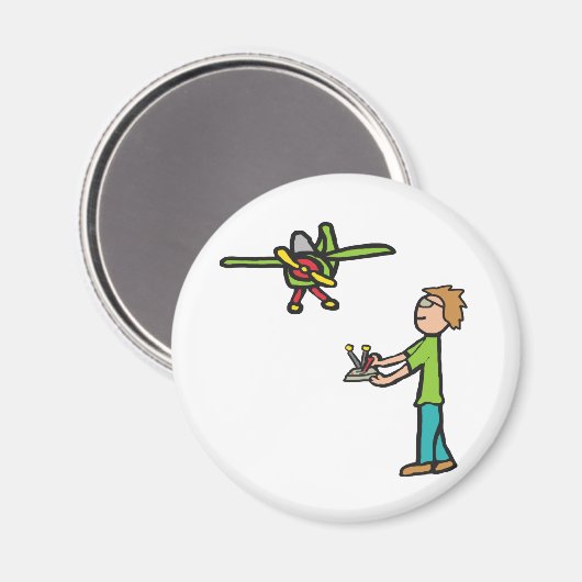 Aimant Avion de modèle RC (Recto/Verso)