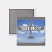 Aimant Avion et pilote d'essai (Recto/Verso)