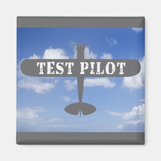Aimant Avion et pilote d'essai (Devant)