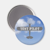 Aimant Avion et pilote d'essai (Recto/Verso)