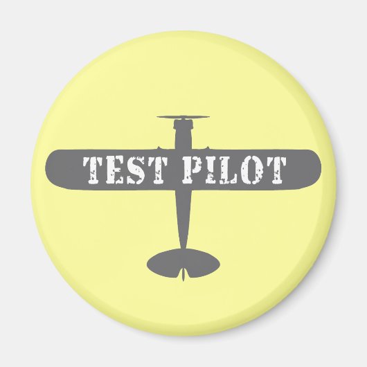Aimant Avion et pilote d'essai (Devant)
