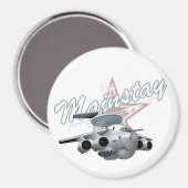 Aimant Avion militaire de dessin (Recto/Verso)