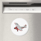 Aimant Avion rétro de dessin (In Situ (Lave-vaisselle))