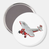 Aimant Avion rétro de dessin (Recto/Verso)