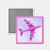 Aimant Avion rose (Recto/Verso)