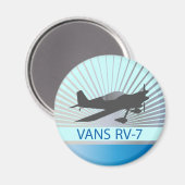 Aimant Avion Vans RV-7 (Recto/Verso)