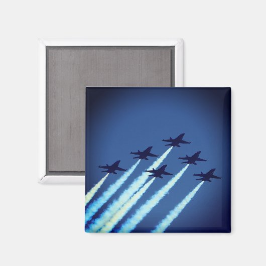 Aimant Avions à réaction volant en formation Blue Angels (Recto/Verso)