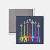 Aimant Avions de chasse impressionnants (Recto/Verso)