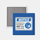 Aimant Avis| Masque de visage (Recto/Verso)