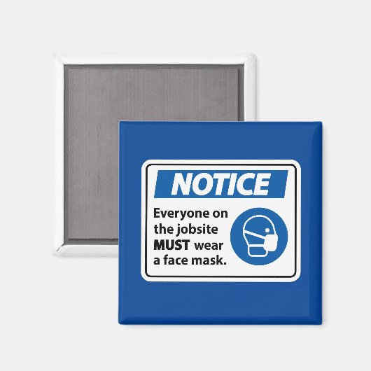 Aimant Avis| Masque de visage (Recto/Verso)