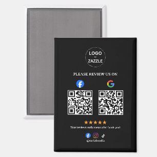 Aimant Avis social professionnel avec code Qr
