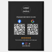 Aimant Avis social professionnel avec code Qr (Recto)