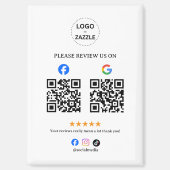 Aimant Avis social professionnel avec code Qr (Recto)